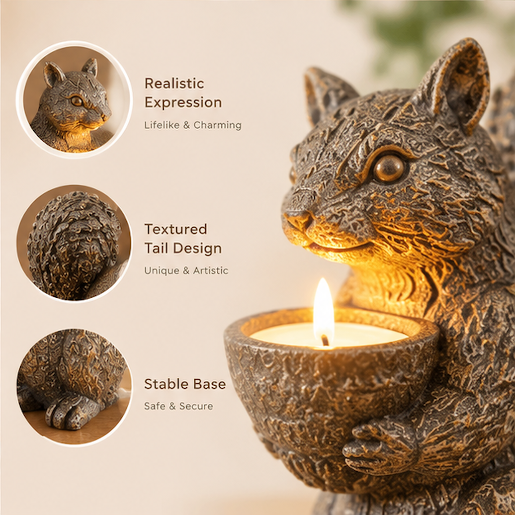 ORISVEULO® Squirrel Candle Holder