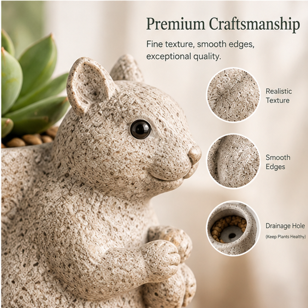ORISVEULO® Squirrel Succulent Planter