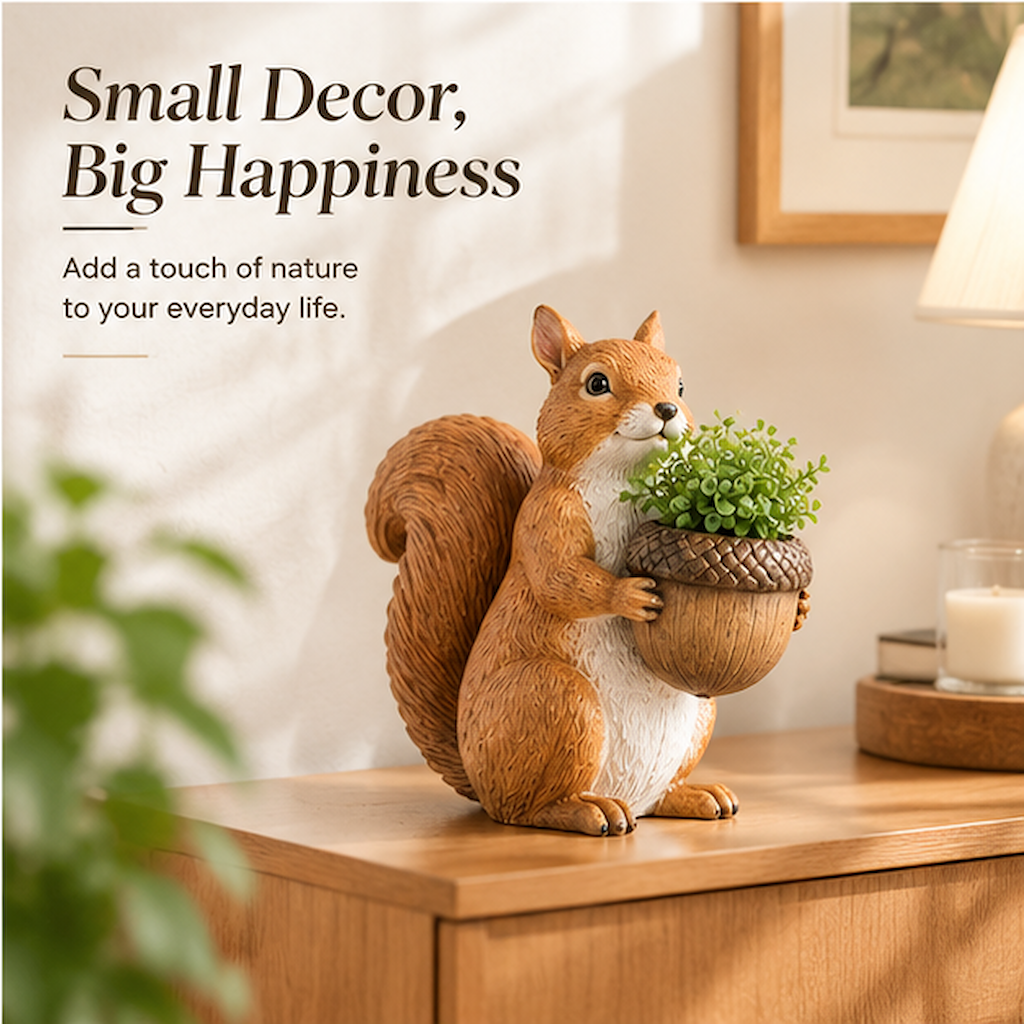 ORISVEULO® Squirrel Planter Figurine