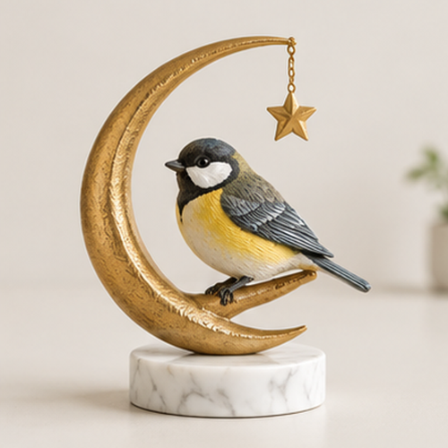 ORISVEULO® Songbird Crescent Moon Figurine