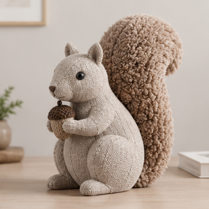 ORISVEULO® Squirrel Figurine Holding a Nut