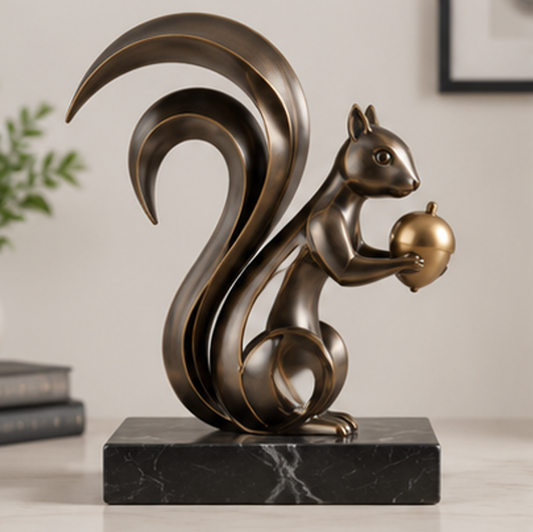 ORISVEULO® Black & Gold Peacock Sculpture