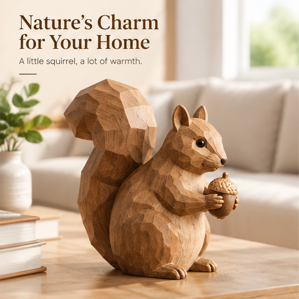 ORISVEULO® Squirrel Figurine with Acorn