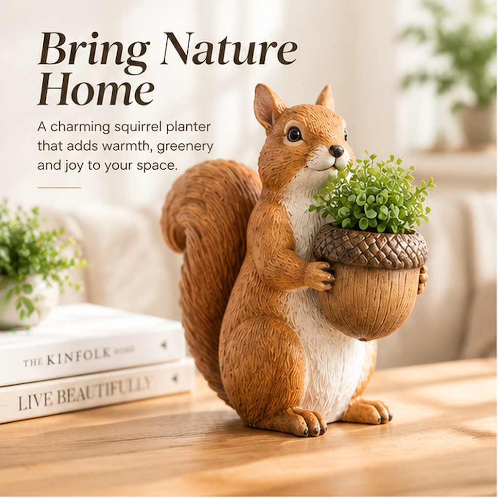 ORISVEULO® Squirrel Planter Figurine