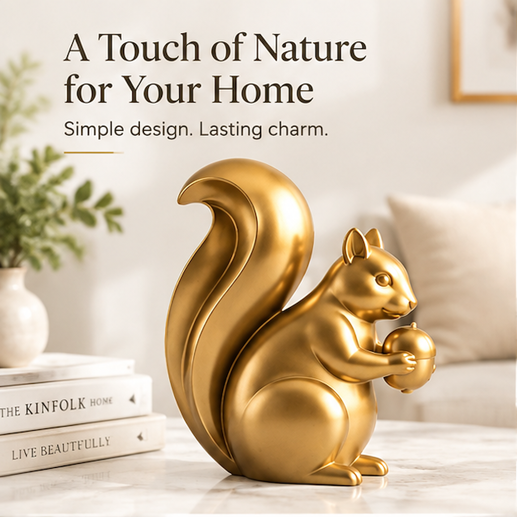 ORISVEULO® Gold Squirrel Figurine