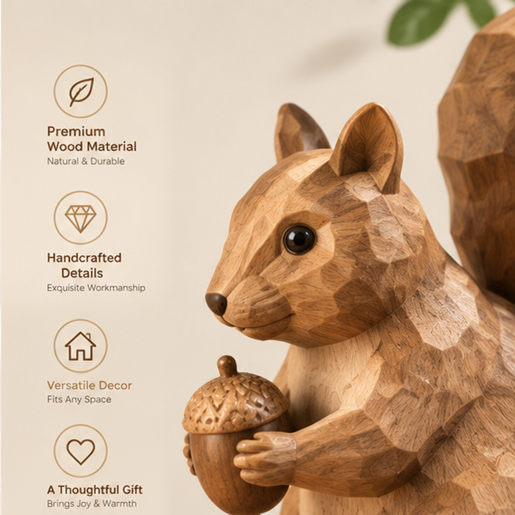 ORISVEULO® Squirrel Figurine with Acorn