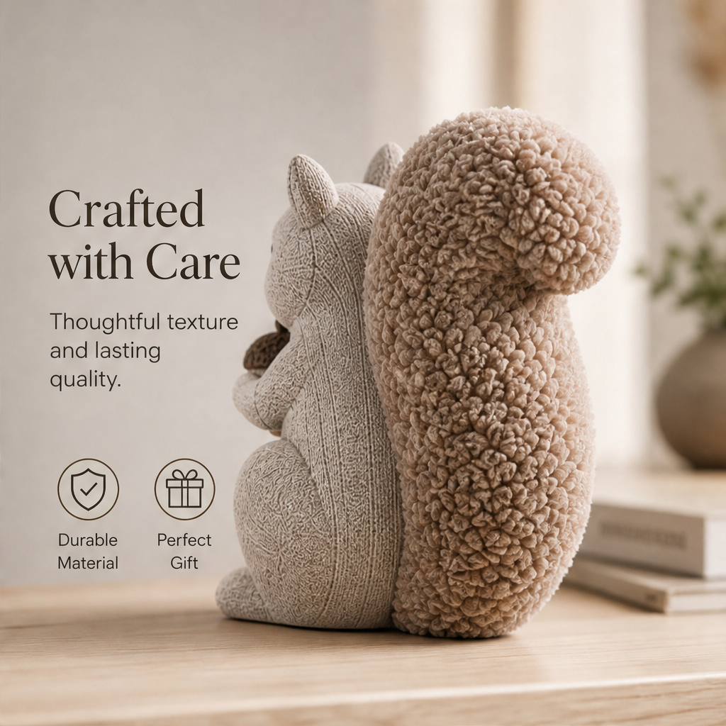 ORISVEULO® Squirrel Figurine Holding a Nut