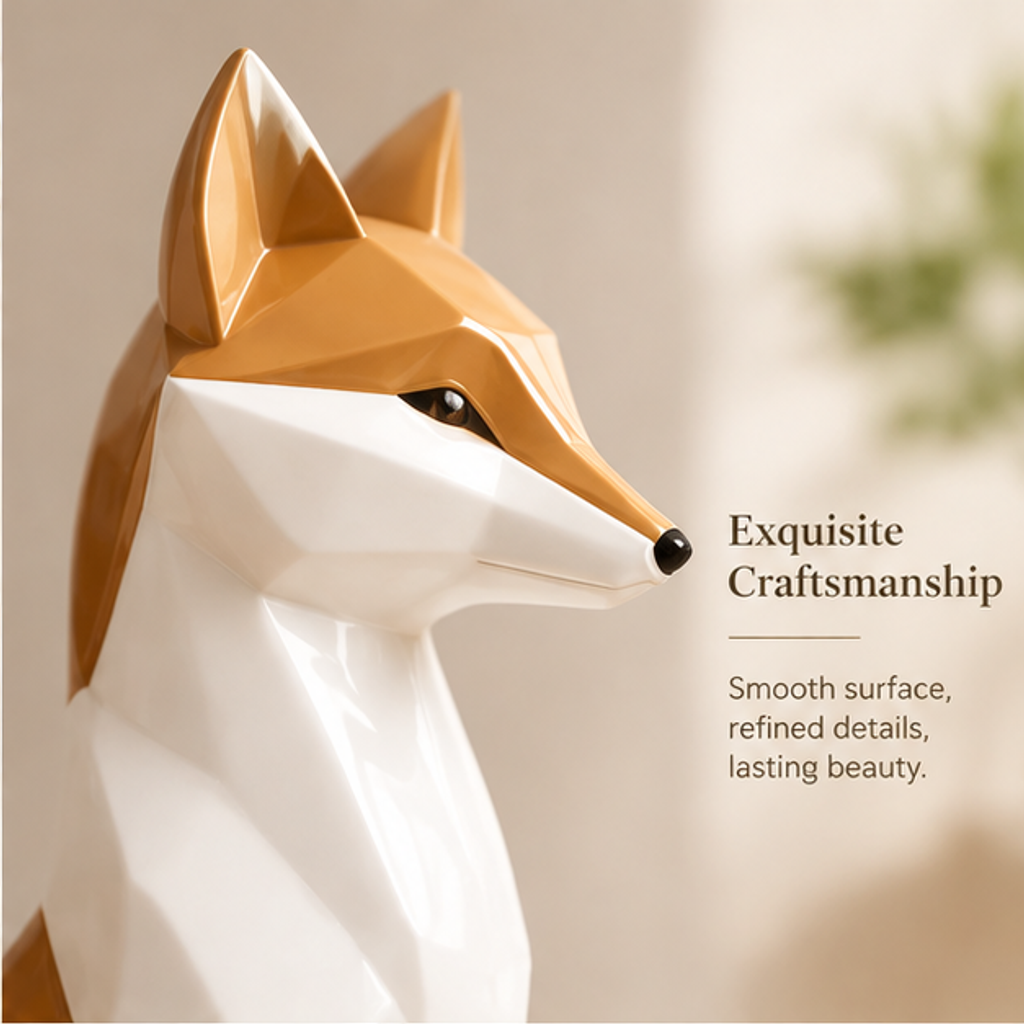 ORISVEULO® White & Gold Fox Figurine