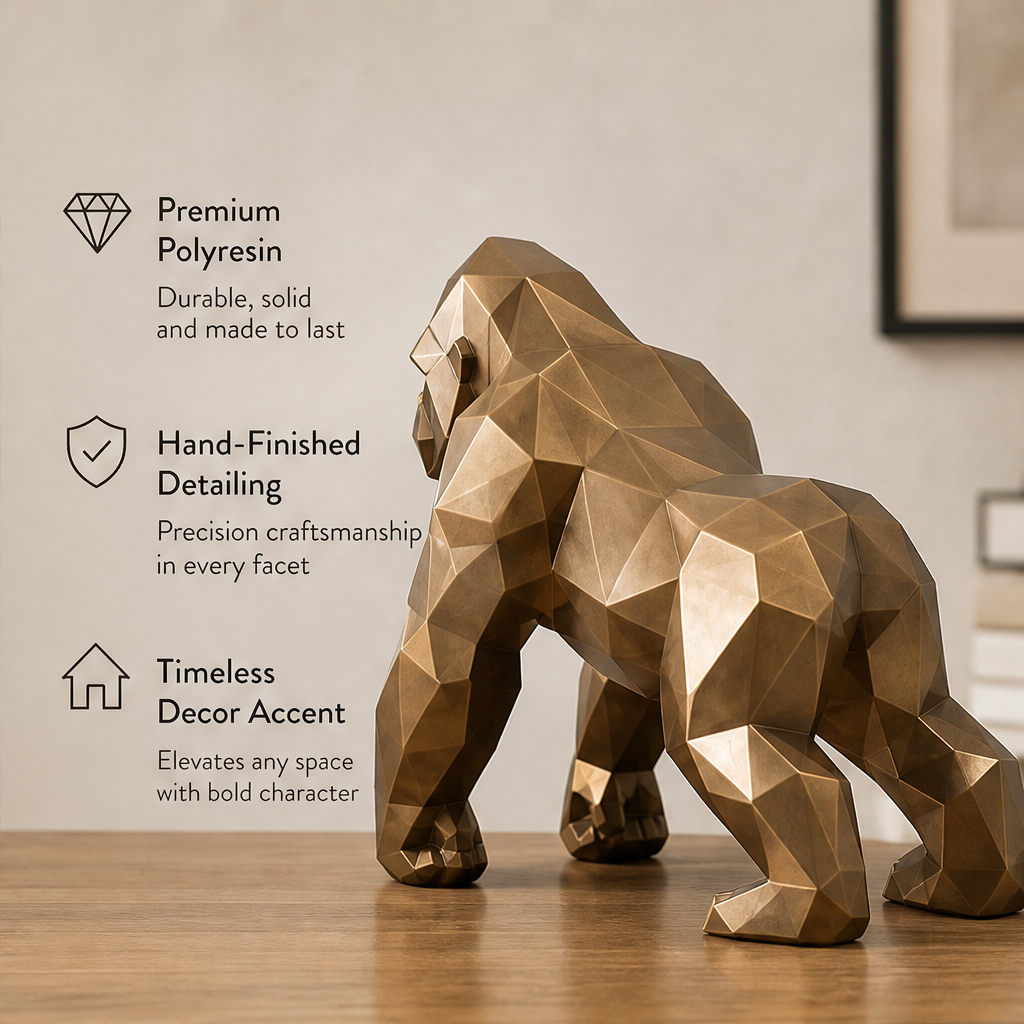 ORISVEULO® Geometric Gorilla Sculpture