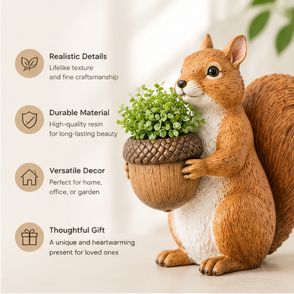 ORISVEULO® Squirrel Planter Figurine