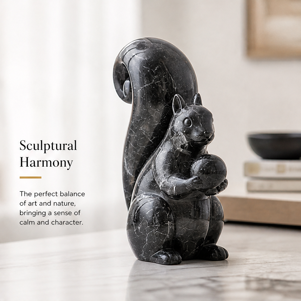 ORISVEULO® Black Squirrel Sculpture