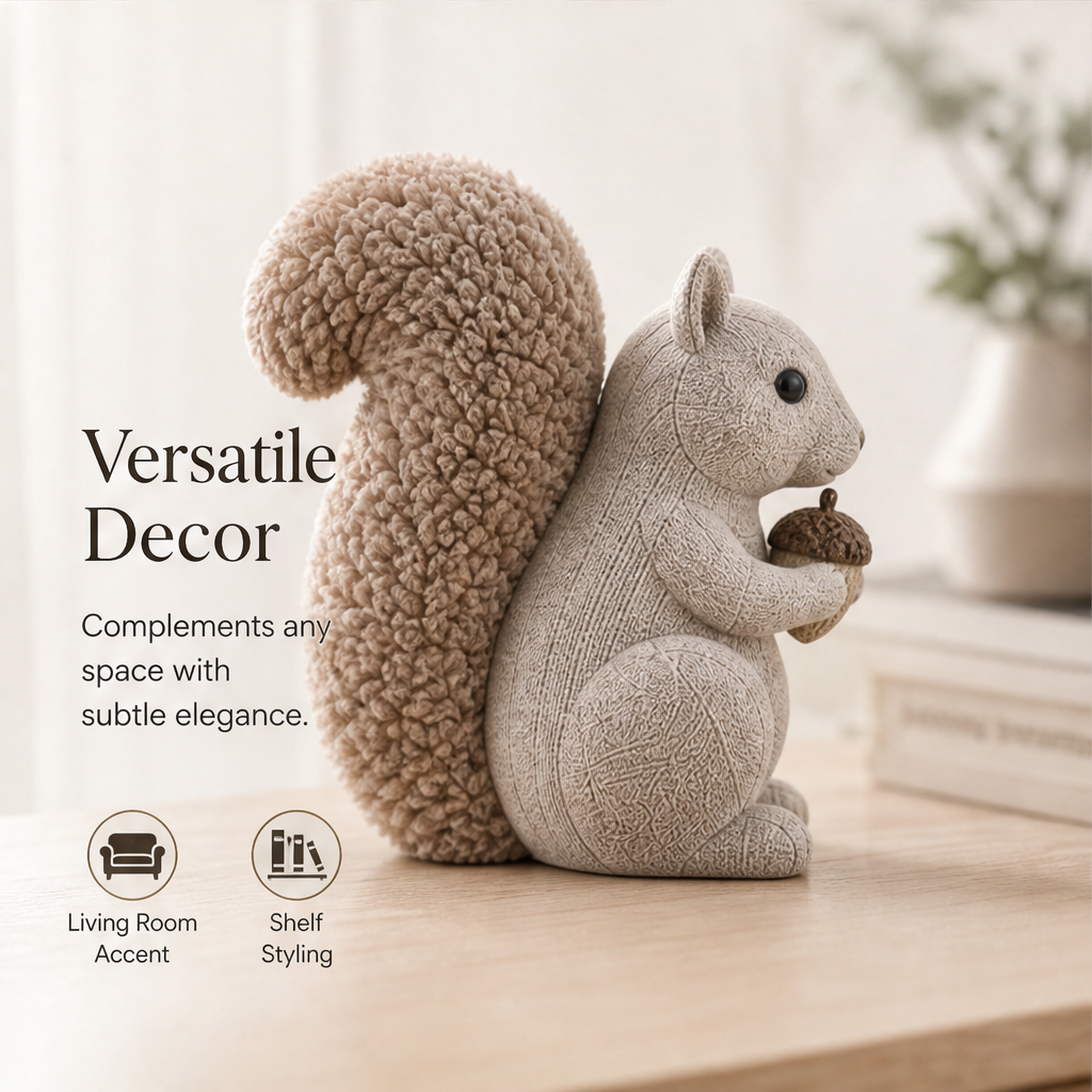 ORISVEULO® Squirrel Figurine Holding a Nut