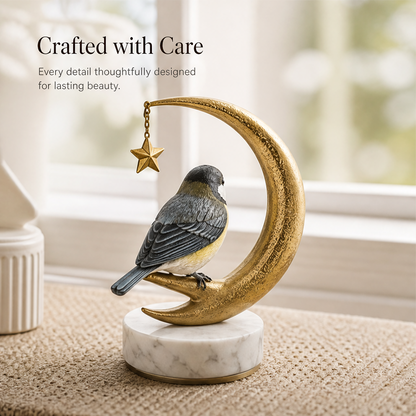 ORISVEULO® Songbird Crescent Moon Figurine