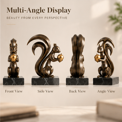 ORISVEULO® Black & Gold Peacock Sculpture
