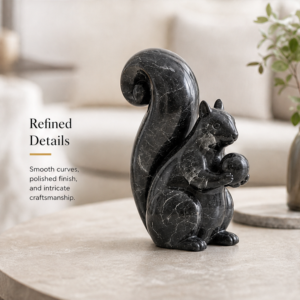 ORISVEULO® Black Squirrel Sculpture