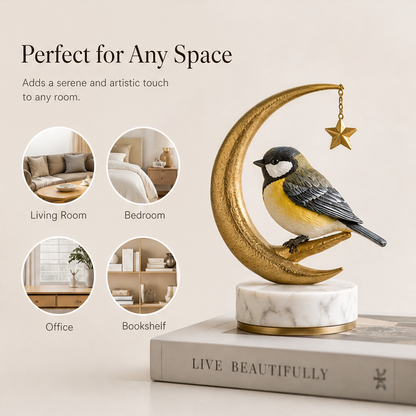 ORISVEULO® Songbird Crescent Moon Figurine