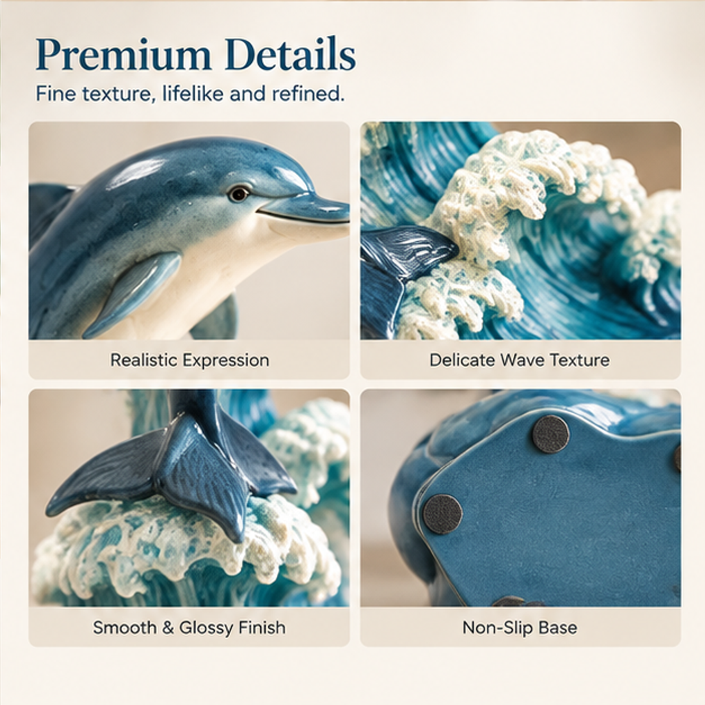 ORISVEULO® Dolphin Wave Figurine